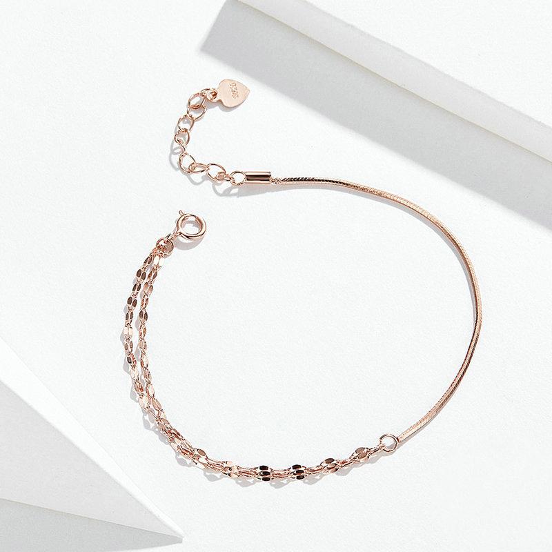 Simplicity Rose Gold Chain Bracelet Personalized Gift